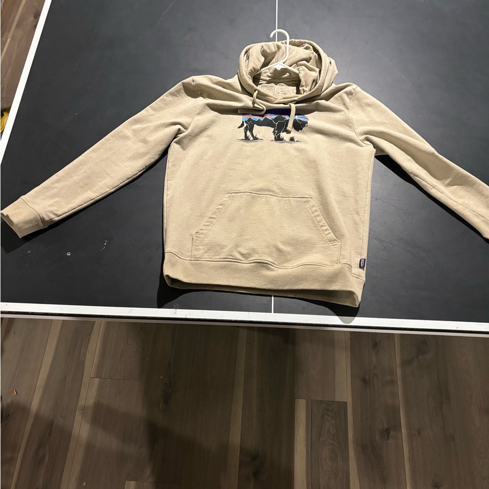 Patagonia Beige Hoodie with Graphic